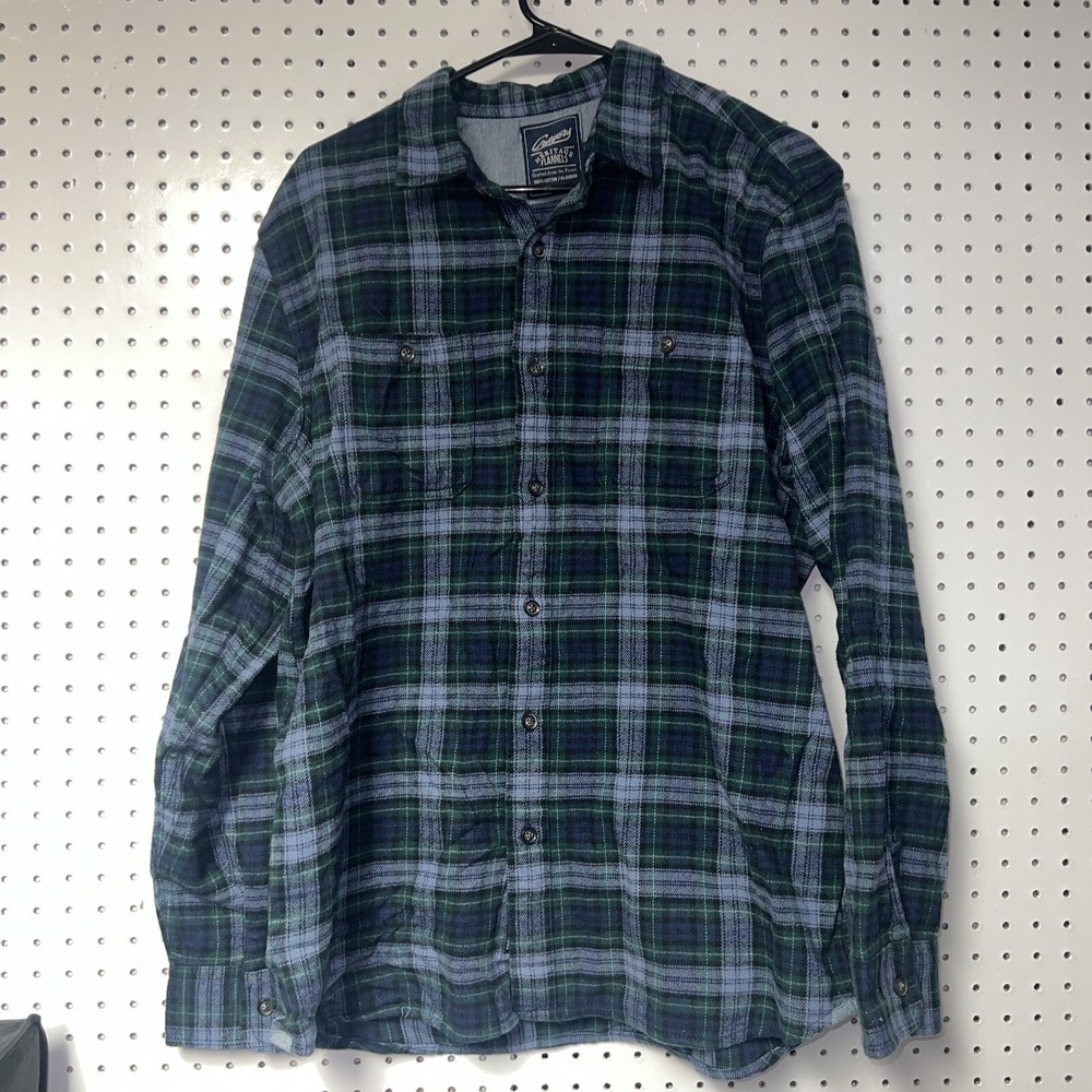 Grayers Heritage Flannel Shirt‎ Mens Size Lg Long Sleeve Button Up Plaid Cotton